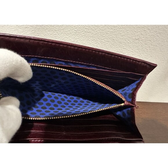 REBECCA MINKOFF envelope clutch crossbody burgundy leather with chain strap - Picture 16 of 16